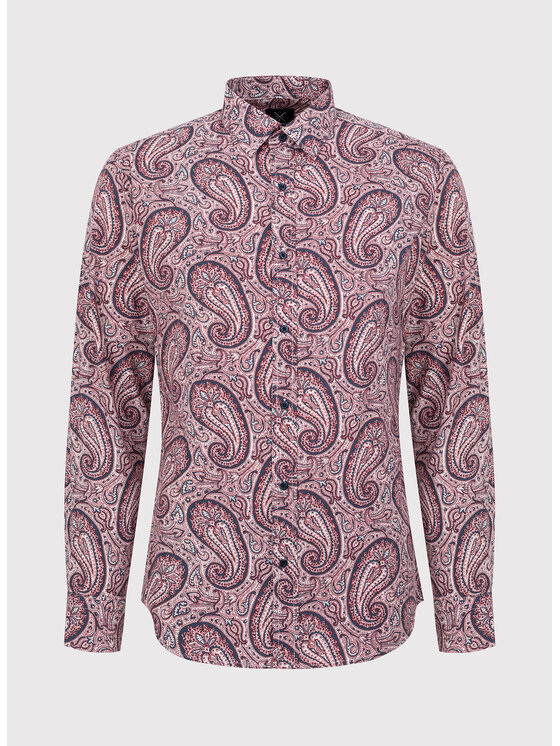 Pako Lorente Pako Lorente Koszula P23WN-1X-007 Bordowy Slim Fit