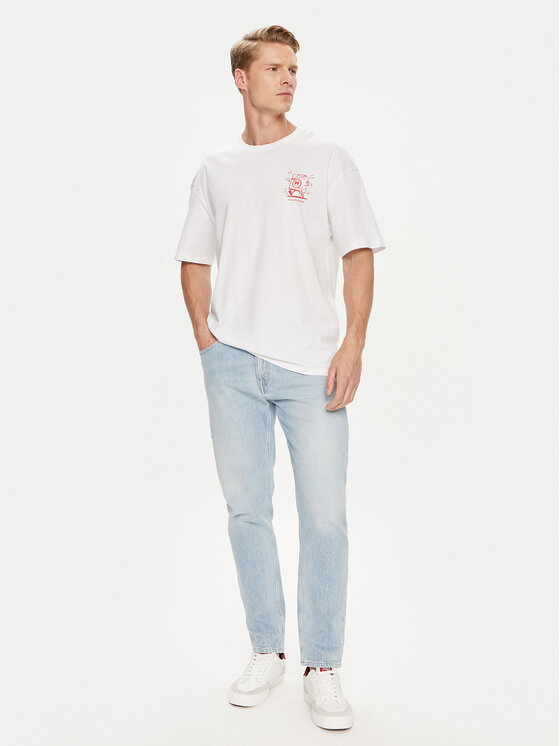 Jack&Jones Jack&Jones Marškinėliai Bradley 12264405 Balta Wide Fit