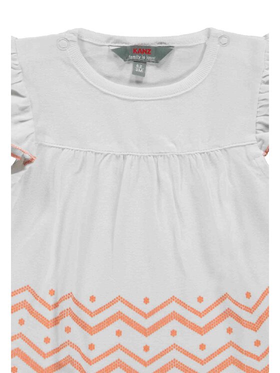 Kanz Kanz T-Shirt 1912251-1000 Biały Basic Fit