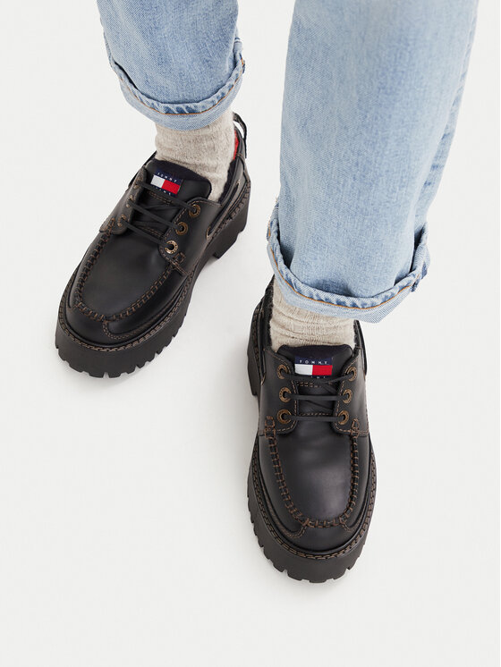 Tommy Jeans Tommy Jeans Poolsaapad Archive '01 Boat Shoe Leather EN0EN03003 Must