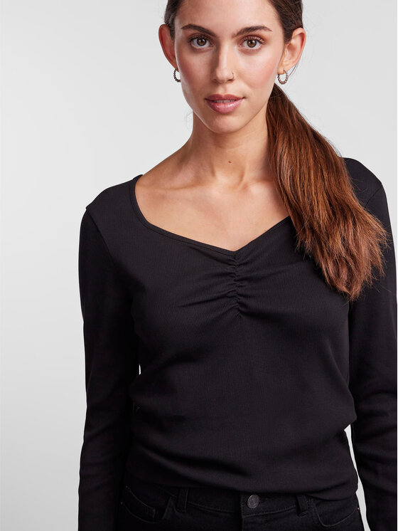 Pieces Pieces Μπλουζάκι 17135564 Μαύρο Slim Fit