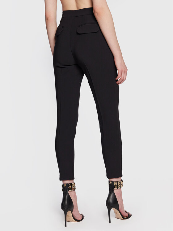 Elisabetta Franchi Elisabetta Franchi Riidest püksid PA-052-31E2-V260 Must Slim Fit