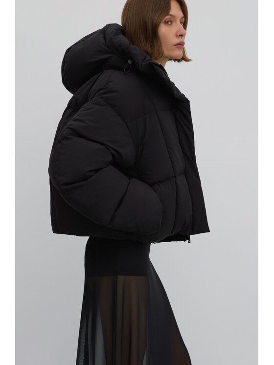 Estro Estro Μπουφάν γυναικείο ER00117988 Μαύρο Oversize