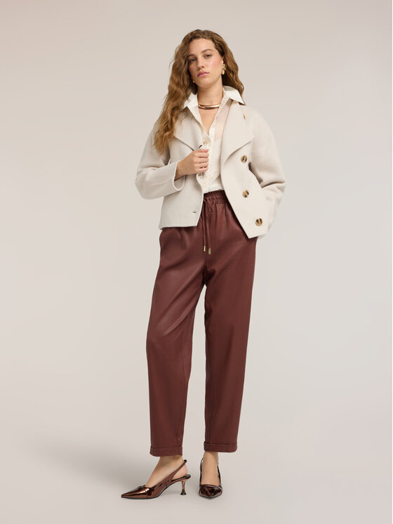 Motivi Motivi Płaszcz zimowy R020W000190N002 Biały Boxy Fit