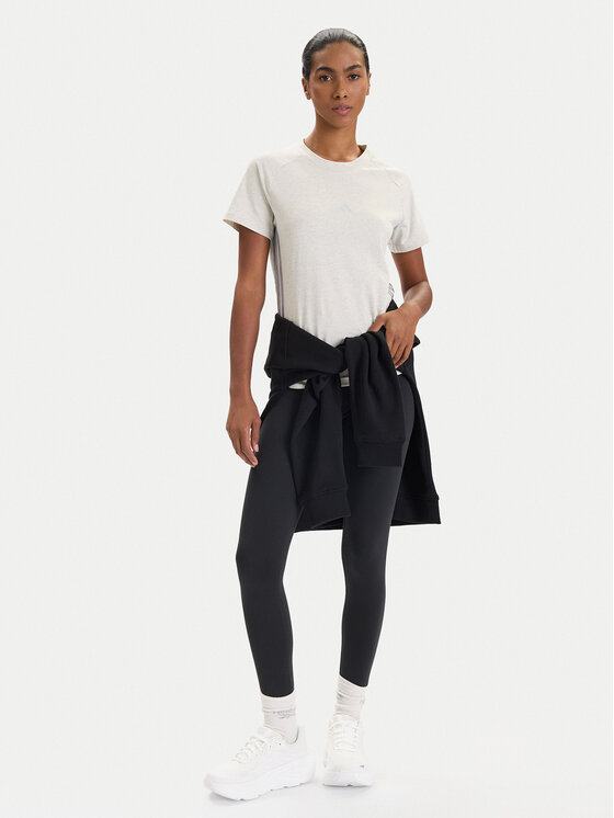 adidas adidas Tričko Holiday 3-Stripes JM1880 Béžová Slim Fit