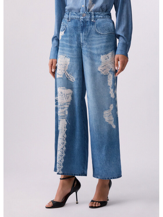 Liu Jo Liu Jo Pantaloni di tessuto UA6312T595879044 Celeste Regular Fit