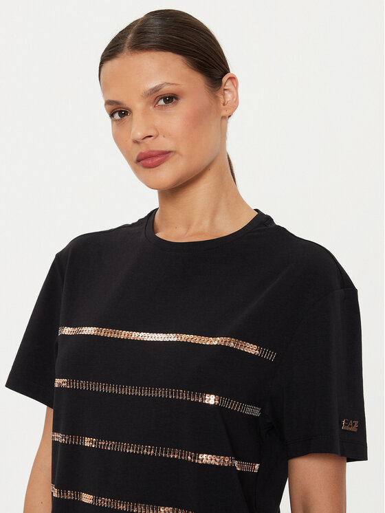 EA7 Emporio Armani EA7 Emporio Armani T-särk 6DTT26 TJDZZ 1200 Must Regular Fit