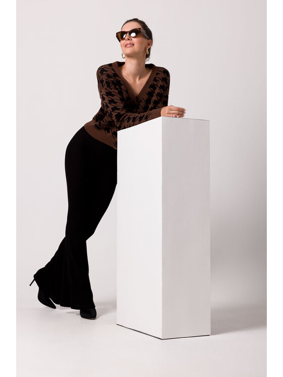 BeWear BeWear Kardigán BK104 Hnedá Comfortable Fit