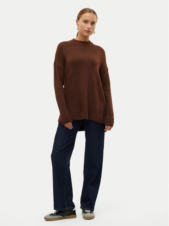 Vero Moda Vero Moda Sweter 10269229 Brązowy Loose Fit