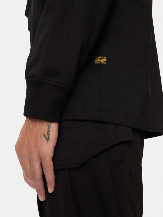 G-Star Raw G-Star Raw Majica dugih rukava Center Chest D25078 C336 6484 Crna Oversize