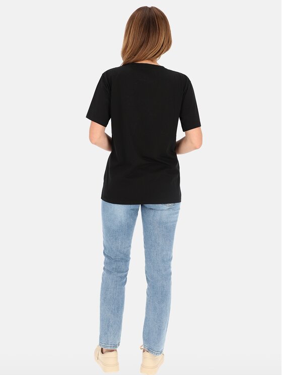 Perso Perso T-Shirt TCE245023F Černá Regular Fit