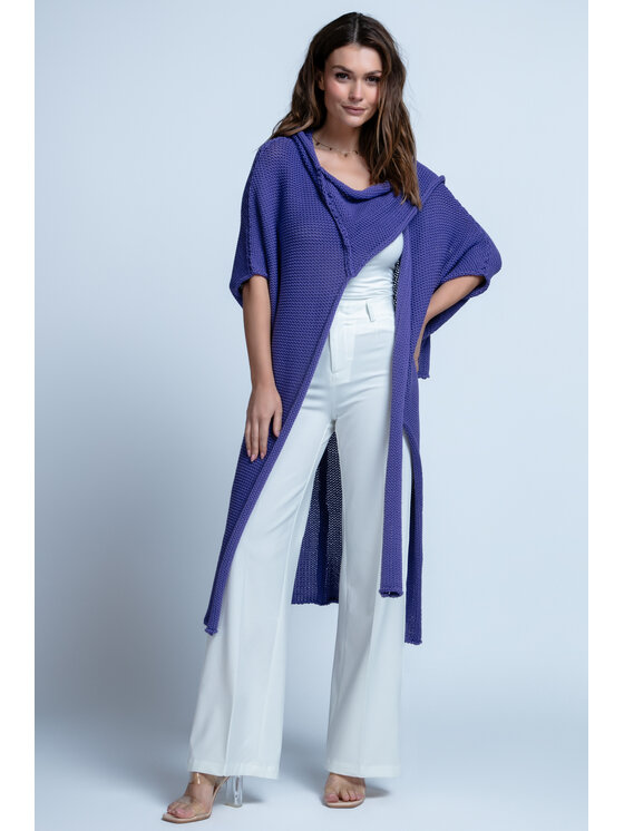 Fobya Fobya Kardigan F1852 Fioletowy Oversize