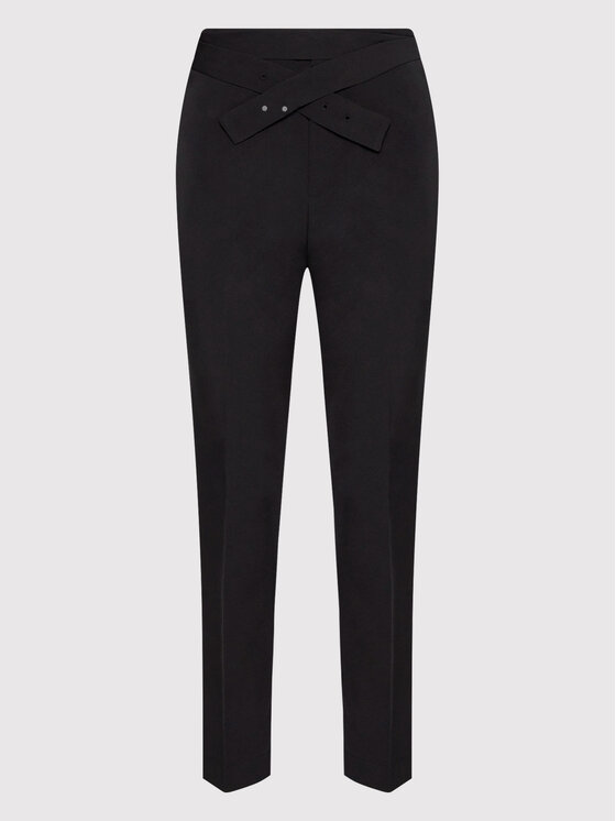 Guess Guess Pantaloni di tessuto Martina W2RB08 WB4H2 Nero Regular Fit