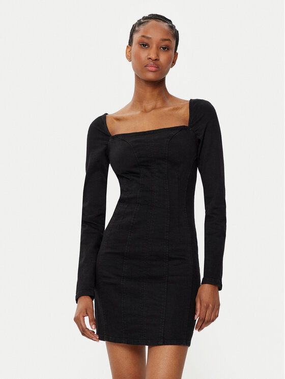 Guess Guess Džínové šaty W5RK84 D4PZ0 Tmavomodrá Regular Fit