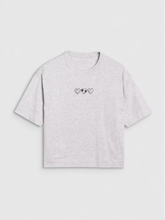4F 4F T-Shirt 4FRSS25TTSHF2873-27M Šedá Oversize