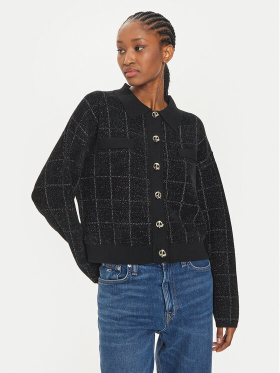 BOSS Boss Strickjacke Fironia 50523746 Schwarz Regular Fit