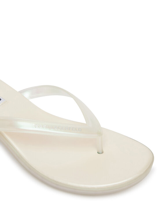 KARL LAGERFELD KARL LAGERFELD Čības uz pirksta Jelly Hell KL83006 VT1 Balts