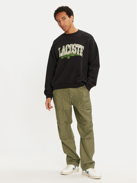 Lacoste Lacoste Džemperis ar kapuci SH2850 Melns Loose Fit