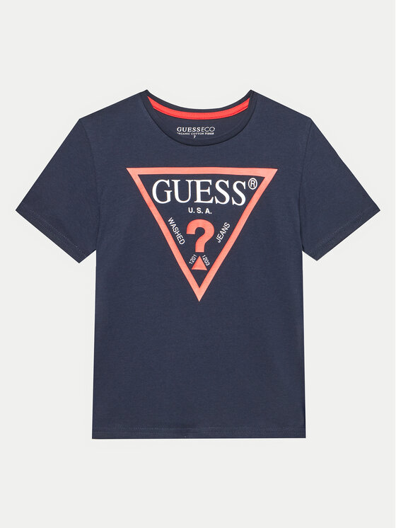Guess Guess Póló L73I55 K8HM0 Kék Regular Fit