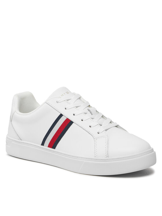 Tommy Hilfiger Tommy Hilfiger Sneakersy Essential Court Sneaker Stripes FW0FW07779 Biela