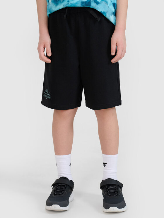 4F 4F Szorty sportowe VIBRANT WARMTH Czarny Oversize