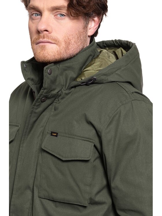 Lee Lee Kurtka zimowa WINTER FIELD JACKET Zielony Regular Fit