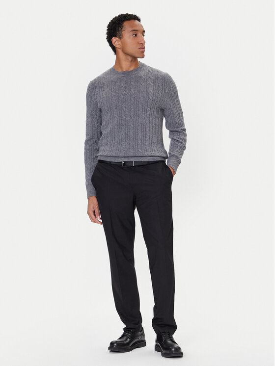 BOSS BOSS Pulover H-Hetico 50549975 Gri Regular Fit