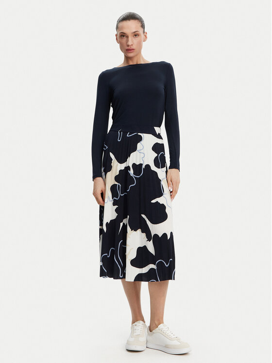 Tom Tailor Tom Tailor Fustă plisată 1045295 Bleumarin Regular Fit