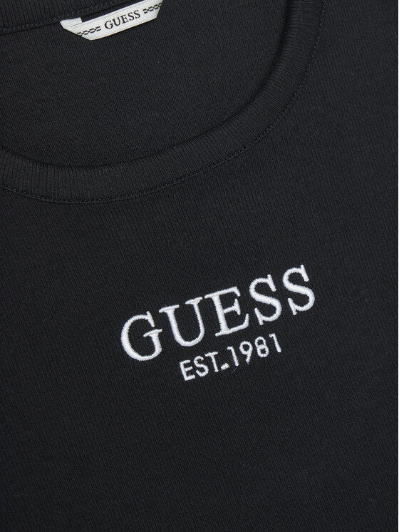 Guess Guess Top J4YI16 KBZP4 Černá Regular Fit