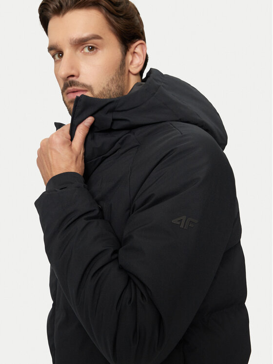 4F 4F Μπουφάν χειμωνιάτικο 4FWAW24TDJAM489 Μαύρο Regular Fit