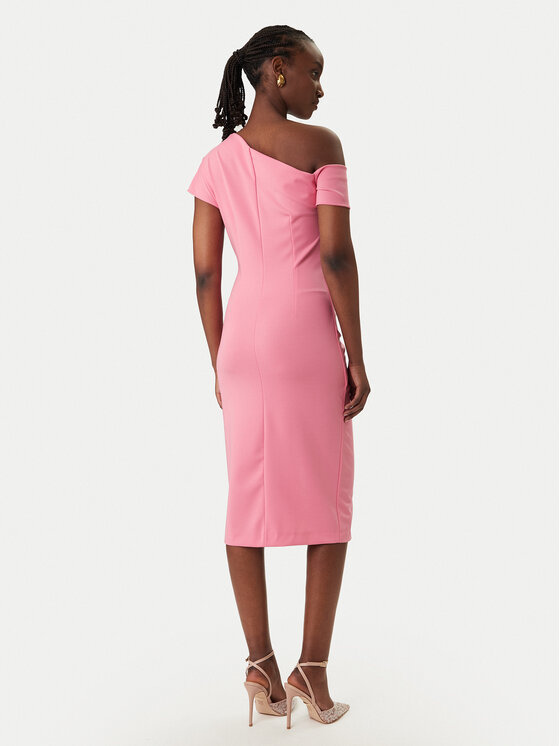 Rinascimento Rinascimento Sukienka koktajlowa CFC0127793003 Różowy Slim Fit