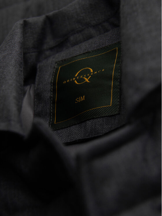 Ombre Ombre Kamizelka OM-JAVJ-0275 Szary ciemny Regular Fit