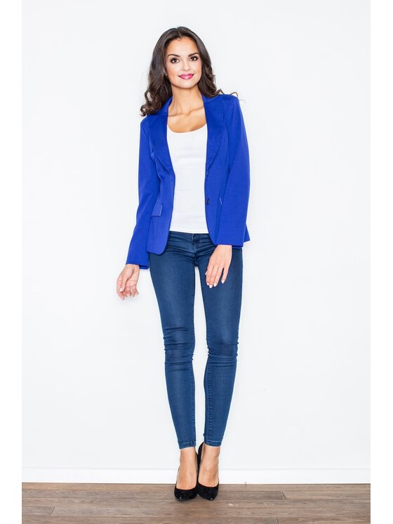 FIGL FIGL Marynarka M085 Niebieski Slim Fit