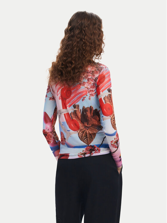 Desigual Desigual Majica Surreal Blossom 24WWTK84 Šarena Slim Fit