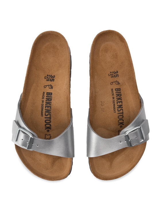 Birkenstock Birkenstock Klapki Madrid Bs 0040411 Srebrny