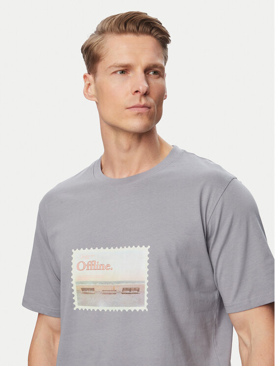 Jack & Jones Jack & Jones Tričko Montauk Photo 12290890 Modrá Regular Fit