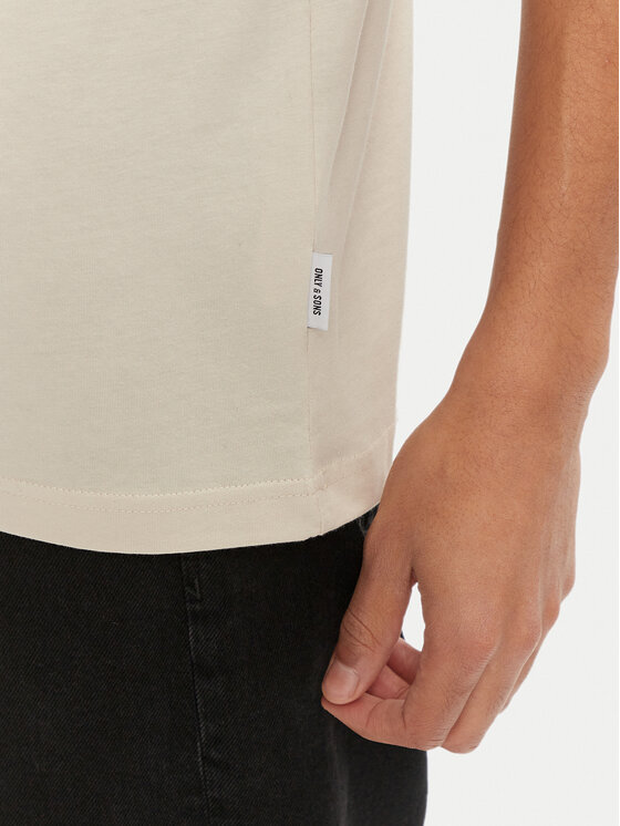 Only & Sons Only & Sons T-Shirt Bowen 22032071 Beige Relaxed Fit