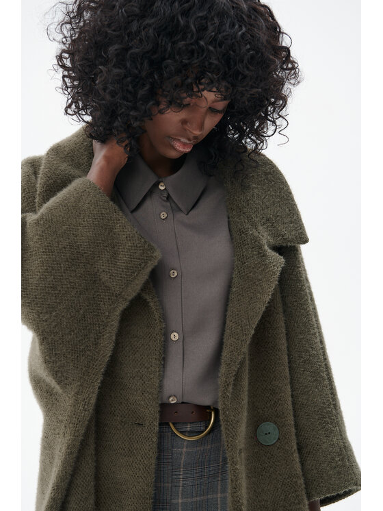 blue shadow blue shadow Płaszcz przejściowy Cristina Khaki Regular Fit