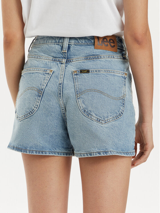 Lee Lee Szorty jeansowe Carol 112349019 Niebieski Regular Fit