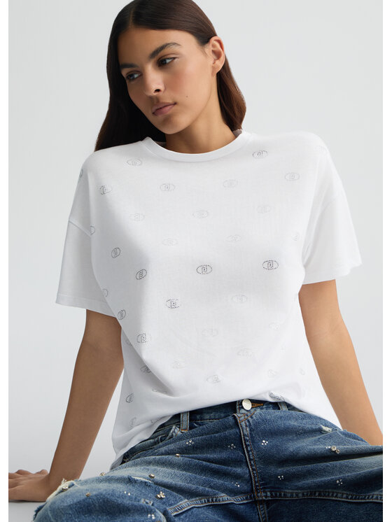Liu Jo Liu Jo T-shirt WA5147JS923M9497 Bianco Regular Fit