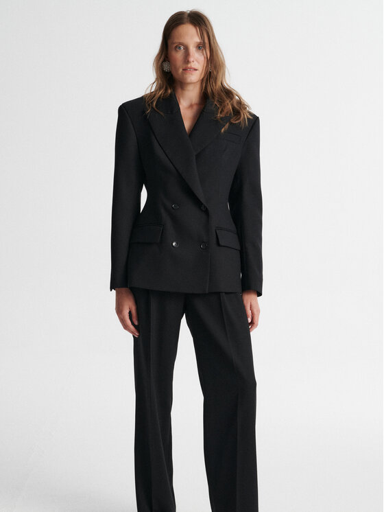 MARI PRETI MARI PRETI Marynarka SOLENNE Czarny Slim Fit