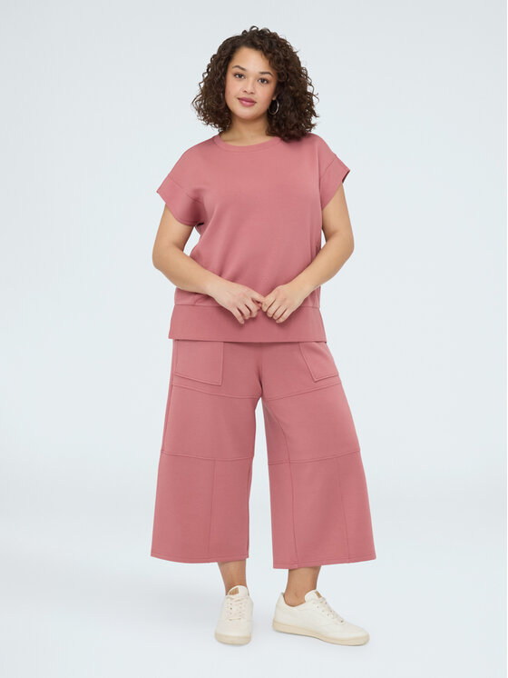 Fiorella Rubino Fiorella Rubino Pantaloni di tessuto P814L002334N006 Rosa Cropp Fit