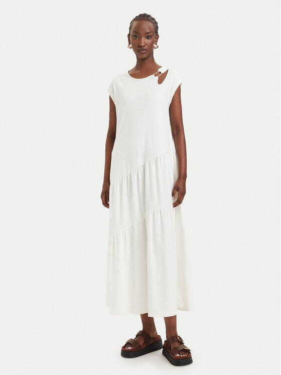 Liu Jo Sport Rochie de zi TA6237 J3855 Crem Relaxed Fit