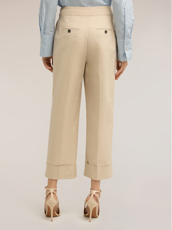 Motivi Motivi Pantaloni di tessuto P050Q004398N002 Crema Regular Fit