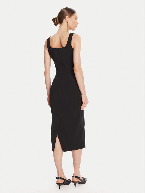 Patrizia Pepe Patrizia Pepe Kokteiļkleita 8A1514 A6F5 Melns Regular Fit