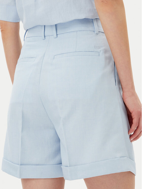 Tommy Hilfiger Tommy Hilfiger Šortky z materiálu WW0WW44767 Světle modrá Regular Fit