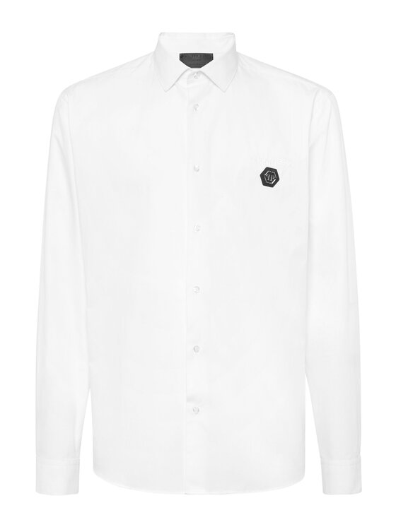 PHILIPP PLEIN PHILIPP PLEIN Koszula 26115 Biały Fitted Fit