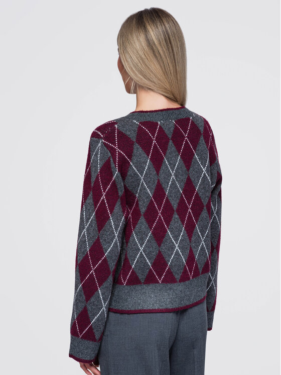 Ombre Ombre Sweter OW-SW-E0035 Szary Regular Fit