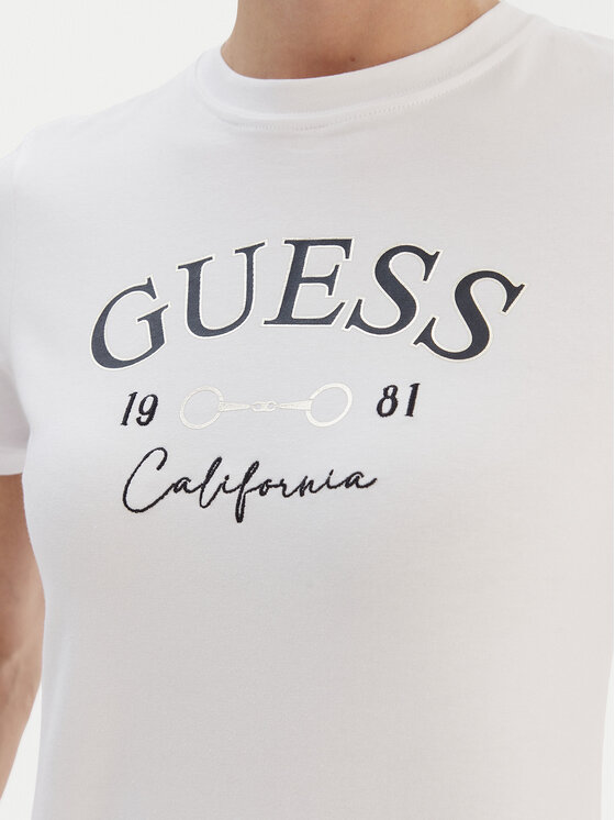 Guess Guess T-Shirt V6RI02 J1314 Biały Regular Fit