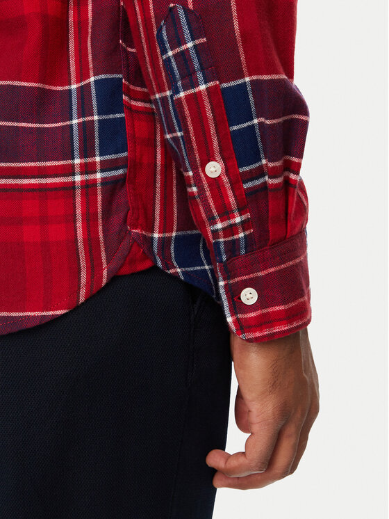Tommy Hilfiger Tommy Hilfiger Camicia Hero Flannel MW0MW44592 Rosso scuro Regular Fit